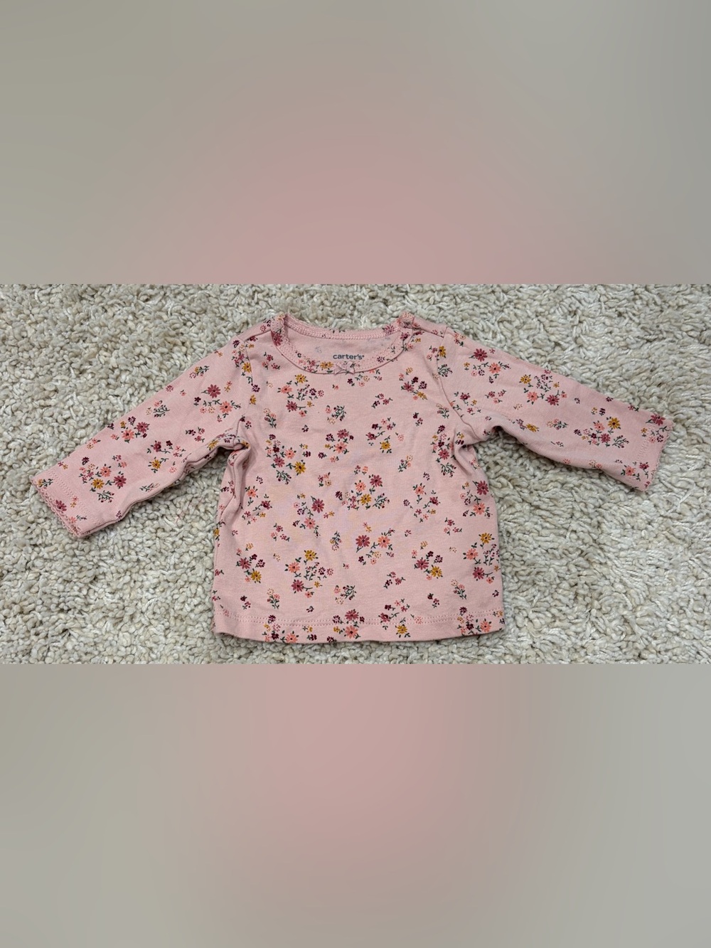 Carter's Light Pink Floral Long Sleeve Top